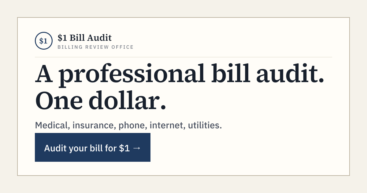 I built a tool that double-checks every charge on your bill. Roast it
